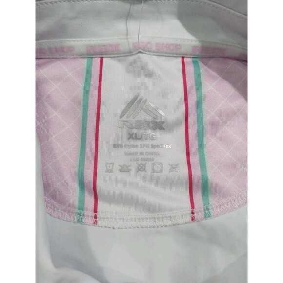 RBX Women's 1/4 Zip Short Sleeve Polo W/ Printed Stripe At Sleeves XL White NWT - Picture 8 of 11